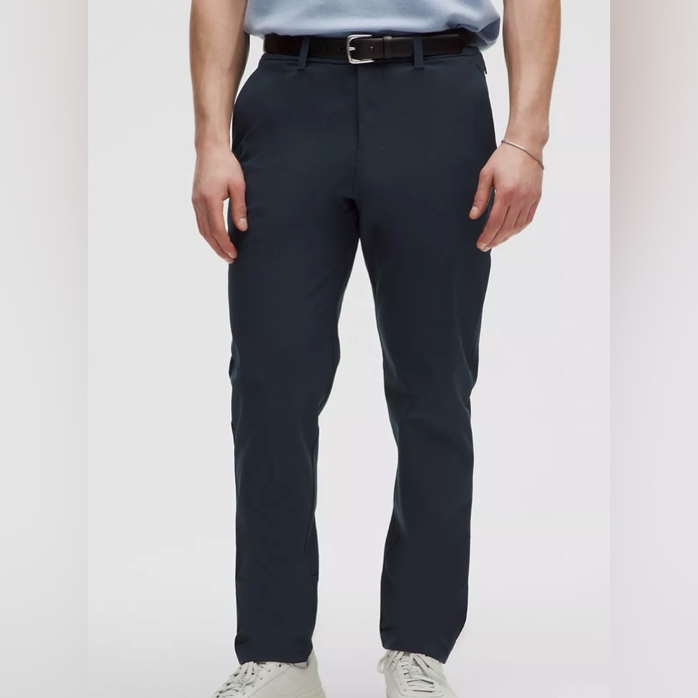 Lululemon ABC Classic-Fit Trouser Warpstreme Pants Navy Men's Size 32” Waist